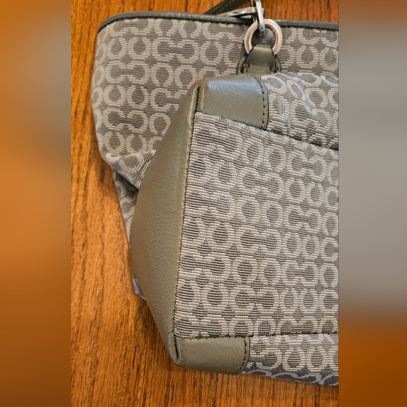 Coach Gray Madison East West Leather Trim Tote Bag w/ "C" - Picture 8 of 13